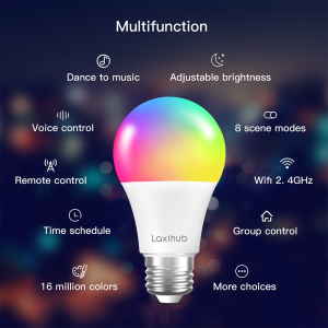 Arenti Smart Light Bulb Wifi Bulb RGB Color Changing LED Light E14 C37 110V 220V APP Compatible Alexa Home 4pcs