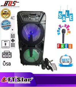 Megapro FT-1106 Dual Speaker Portable multifunction Karaoke with FREE MIC!Portable multifunction Karaoke with FM Radio and Bluetooth