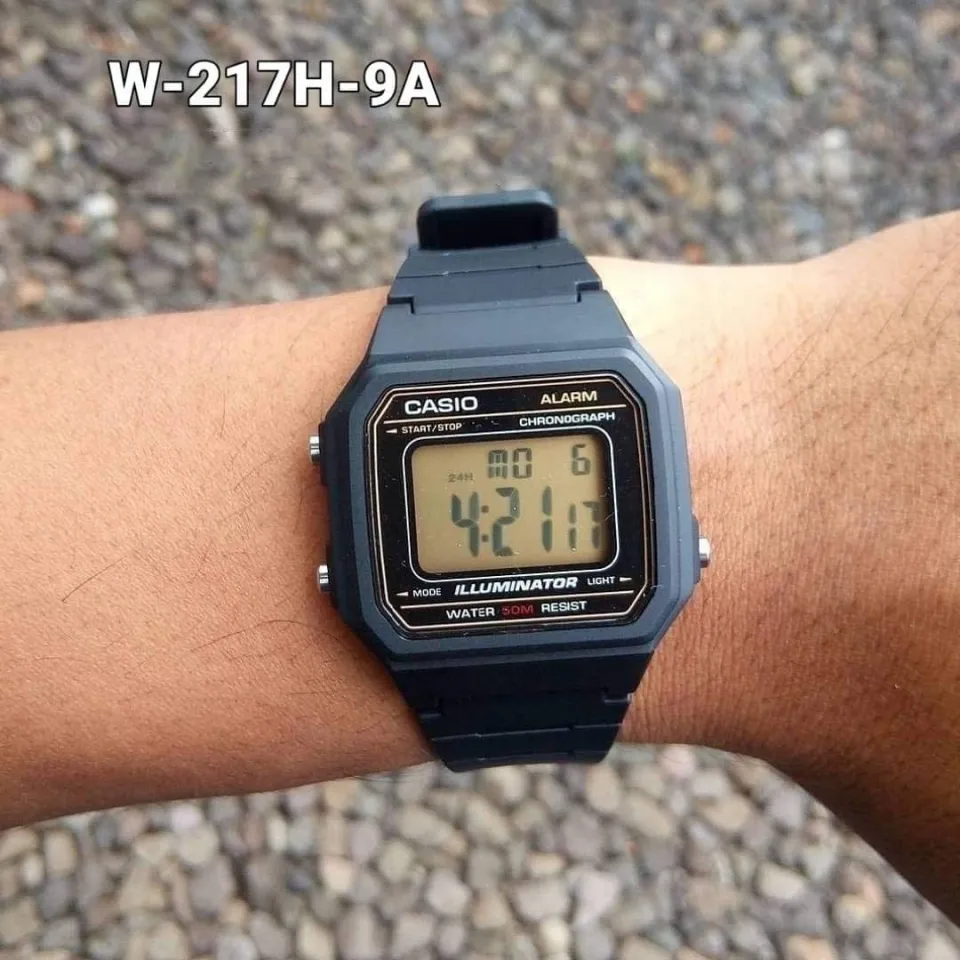 Casio w217h strap discount size