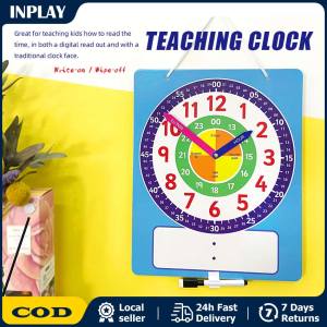 Learning Clock for Kids Wood Telling Time Teaching Clock Time Activity Set Practice Clock Kids Analog Clock CLOCK Telling time with movable hands Laminated Clock Telling Time Educational Activity