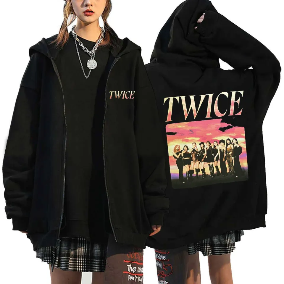 アイドル TWICE THIS IS FOR WORLD TOUR HOOD ZIP UP TWICE Zipper