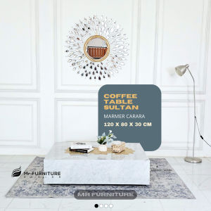 coffe table top marmer putih carrara