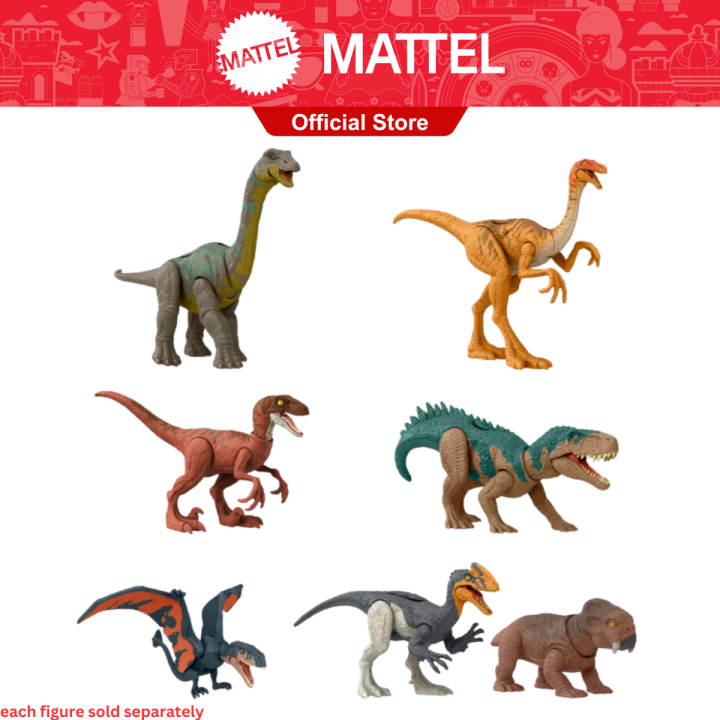 Jurassic World New Pack Dinosaur Toy Action Figure (Gallimimus, Guanlong Vs. Lystrosaurus, Apatosaurus) Toys for Girls, Toys for Boys 4 years and up