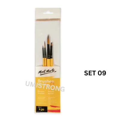 Mont Marte Gallery Series Brush Set Acrylic 3/4/5pce
