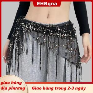 [COD] EHBqna 3PF Ship within 24 hours Đa năng múa bụng eo chuỗi tua tam giác khăn thắt lưng Jazz phụ kiện khiêu vũ Ấn Độ kỳ nghỉ múa rèm