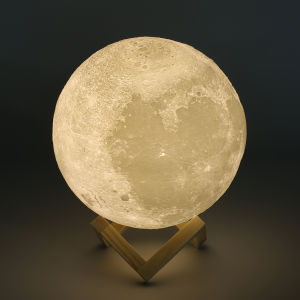 Modern 3D Moon Night Light with Touch Sensor and Multi-Color Lighting for Bedroom or Nursery Decor