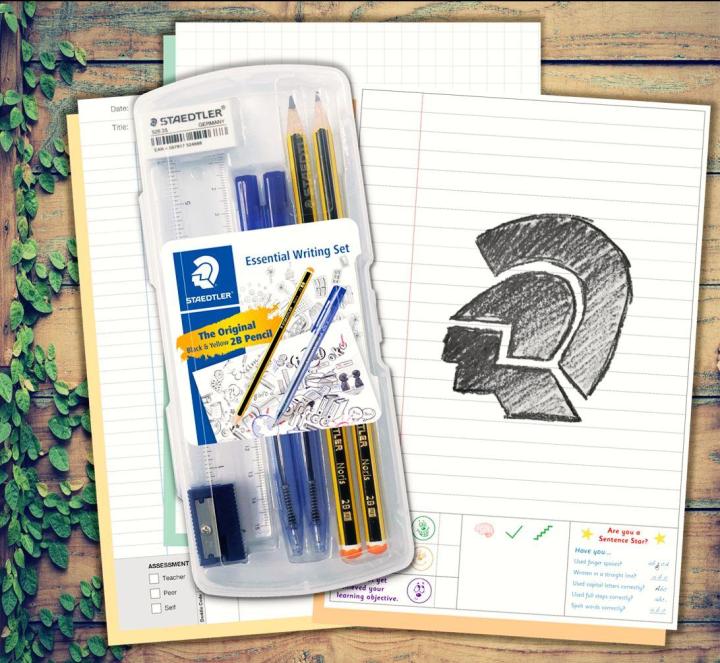 (Free Pencil Box) Staedtler Essential Writing Set (7 pcs) Ballpoint