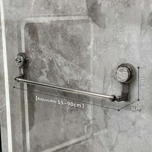 Adjustable Towel Rack   – Drill-Free 180° Rotating Adjustable Wall-Mounted Strong Suction Space-Saving