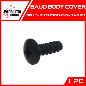 Baut Body Cover M4-M 4-4x12-M4x12-4 x 12 Hitam-Emas Untuk Semua Jenis Motor Honda Matic Baud Bodi