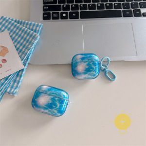 TPU Chain Blue Pendant Case For AirPods Pro3 / Pro2 / Pro / 4 Shockproof Charging Box Silicone Soft Cover