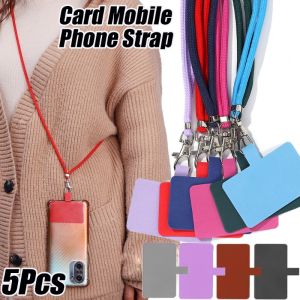5Pcs Cell Phone Lanyard 1.5M Universal Crossbody Patch Phone Lanyards Soft Nylon Mobile Phone Lanyard Anti-lost Mobile Phone Straps Compatible with All Most Phones