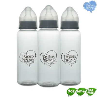 Precious Moments 3pc. 9oz Regular Clear Feeding Bottle