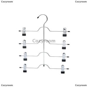 [COD] Cozyroom 6-Tier Skirt Pants Shorts Hangers Space Saving No Slip Storage Metal Skirt Rack