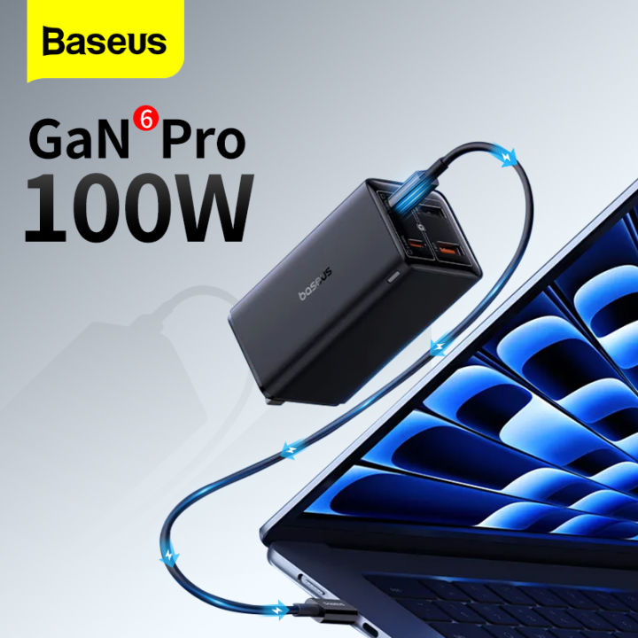 Baseus 100W GaN6 Pro Fast Charger 2C+2U US Plug Wall Charger Quick ...