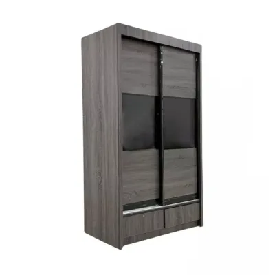 Living Mall Lindy Series 4 Feet Solid Sliding Door Wardrobe in 16 designs