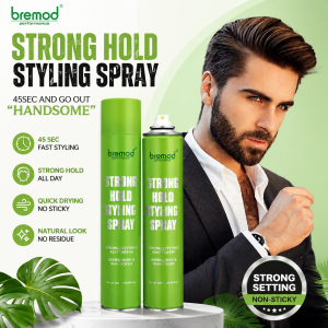 Bremod Hair Spraynet Strong Hold Salon Daily Use 325ml Long Lasting Spray Net for Styling Dressing BR-Z005