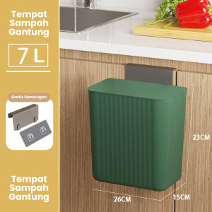 Mainland Tempat Sampah dapur Gantung Tong Sampah Plastik Trash Bin Kamar Mandi Modern Dengan Desain Tutup HSB640