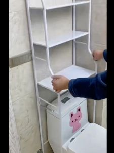 SG Stock Bathroom Storage Rack Washing Machine Shelf Toilet Organizer Floor Standing Wall Hanging Space Saver