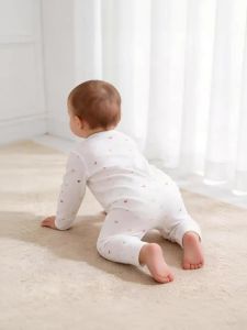 Infant and toddler clothing summer thin anti-slip air conditioning clothing for babies in summer a Bamboo fiber romper