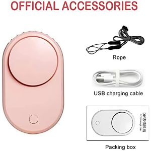 Mini Fan Cute Portable Hanging Neck Fan Eyelash Drying Fan Air Cooling Fan USB Rechargeable