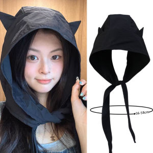 【♡Lovely girls house♡】Sweet Cute Little Devil Quick-drying Sun Hat Trendy Top Quality Versatility Hat