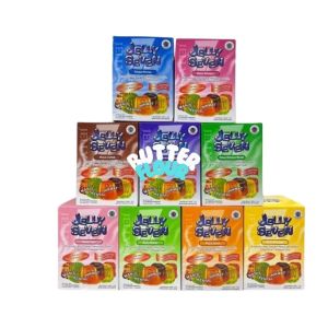 Jelly Seven Rasa Buah / Bubuk Agar Agar Puding - Tanpa Perisa Isi 12pcs Kemasan Sachet