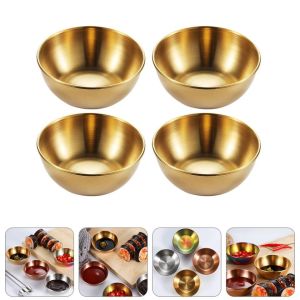 3pcs Stainless Steel Mini Plate Seasoning Plate Home Kitchen Soy Sauce Plate Seasoning Dish