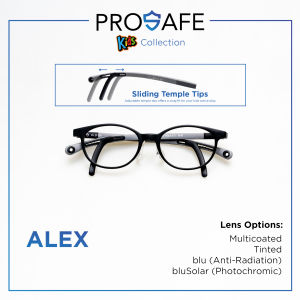 ProSafe Kids Blake (Flexible TR Eyeglasses) with choice of Non-Graded Multicoated or Anti-Radiation or Photochromic Lenses for Kids