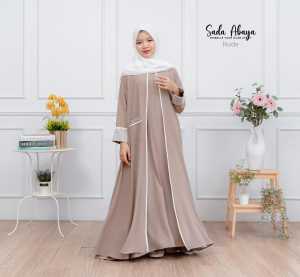 Gamis Anak Perempuan Modern Long Sleeve dengan Kerah Bulat dan Motif Polos - Bahan Microfiber Nyaman untuk Usia 6-13 Tahun