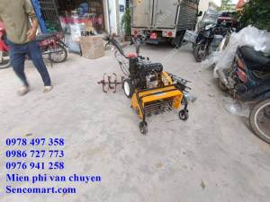 Máy xạc cỏ trục băm giá tốt dùng động cơ dầu 9HP