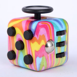 JMY Six Sided Fidget Dice Stress Relief Toy Sensory Fidget Cube Relaxing Handheld Toy Adults Kids Travel Desk Classroom Gift