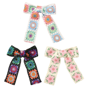 Thời Trang Kẹp Tóc Móc kẹp tóc hình hoa Thanh Lịch Dệt Kim Barrette Bunches Mũ Nón Ngọt Ngào kích thước lớn