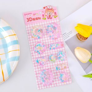 RRN 251 Stiker Goyang Stereo 3D Kartun Hadiah Kreatif Stiker Kartun Anak-anak Hati Gadis Lucu Stiker Buku Saku Grosir