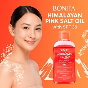 Bonita Himalayan Pink Salt Body Oil & Sunflower Oil for Face & Body Glowing Brightening Pampaputi