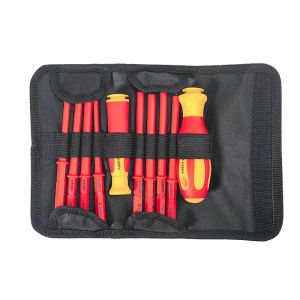 Household screwdriver set with head combination ulated antielectricity repair bag