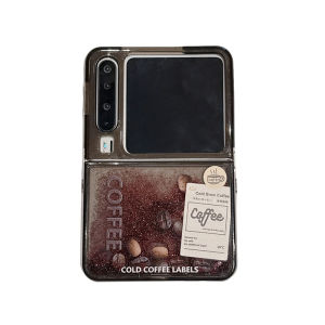 Coffee Labels Elements Quicksand Case For Huawei PURA X Folding Silicone Soft Back Cover Dynamic Liquid Phone Shell Funda Capa