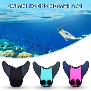 CRUSHES One-piece Design Mermaid Swimming Tail Indoor Swimming Lightweight Monofin Flipper  Winter Holiday Use Swim Training Fins For Kids