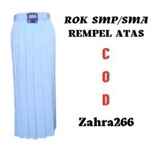 ROK BIRU PANJANG REMPEL ATAS SERAGAM ( SMP ) BAHAN HIGT TWIS HALUS & LICIN REALFICT BANYAK DIMINATI