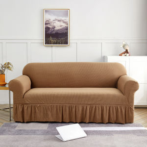 【Fast Shipping + High Quality + Free Foam Strips】Universal Thickened Sofa Cover with Skirt 1/2/3/4 Seat Universal Sofa Cover Anti-Slip Living Room Sofa Cover Set