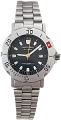 นาฬิกาข้อมือ SWISS Army S.A.W. Co Superlite Quartz รุ่น DC8054/1 หน้าปัดสีดำ ตัวเรือน สาย Stainless steel มีวันที่ SWISS MADE 1985. 