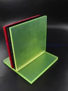 PU Polyurethane Elastic Rubber Sheet / Damping Cushion Plate - 500x500mm Green/Black/Red Thickness 1-10mm For Industrial & Machinery Anti Vibration Use