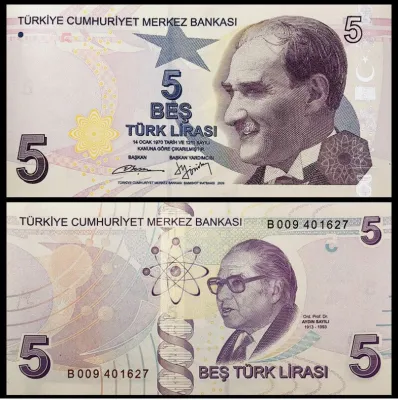 [Loh Banknote] Turkey 5 Lira 2009 P-222 (UNC)