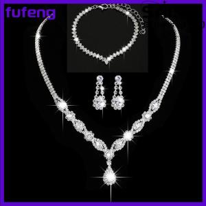 fufeng Womens Fashion Claw Chain Cutout Necklace Earrings Jewelry Set Bridal Jewelry Jewelry Wedding Party Holiday Gift