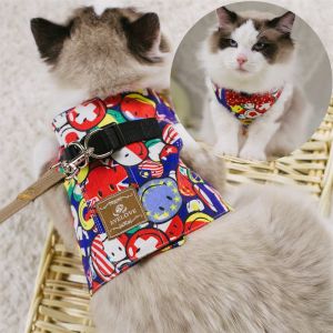 สายจูงสัตว์เลี้ยง + เสื้อกั๊กสวยๆน่ารักๆ สไตล์สายรัดระบายอากาศ เชือกเดิน เชือกจูงลูกสุนัข ลูกแมว สินค้าสต็อกในไทย !! ส่งไว !!  ทุกวัน !!