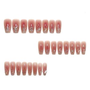 Set móng tay Nails By Mia 24 móng màu hồng nhạt trong suốt Z014