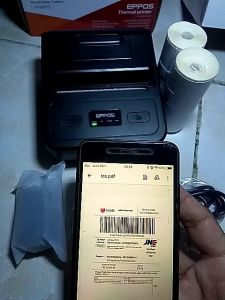 printer bluetooth eppos 80mm plus 2rol stiker