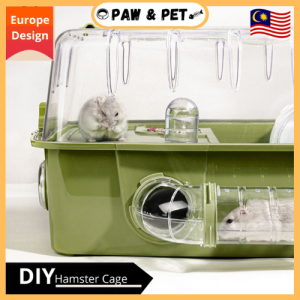Carno Transparent Premium Hamster Cage Habitats Acrylic Toys Modern Luxury Design Hedgehog Syrian