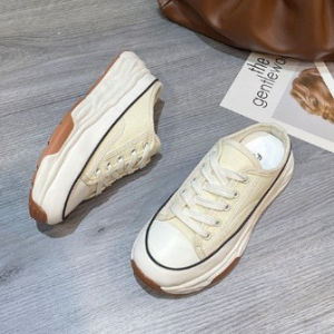 ส่งจากไทย💥 รองเท้าผ้าใบแฟชั่นสำหรับผู้หญิง รองเท้าผ้าใบ แบบสวมเปิดส้น สีพื้น ส้นนิ่มหนา 2.5นิ้ว 💥SXX