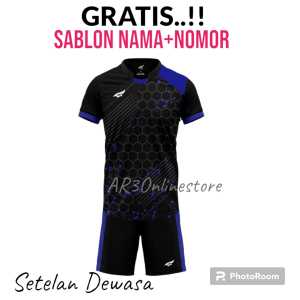 ( FREE SABLON NAMA+NOMOR ) Baju olahraga pria/wanita jersey bola futsal badminton bulutangkis voli basket terbaru