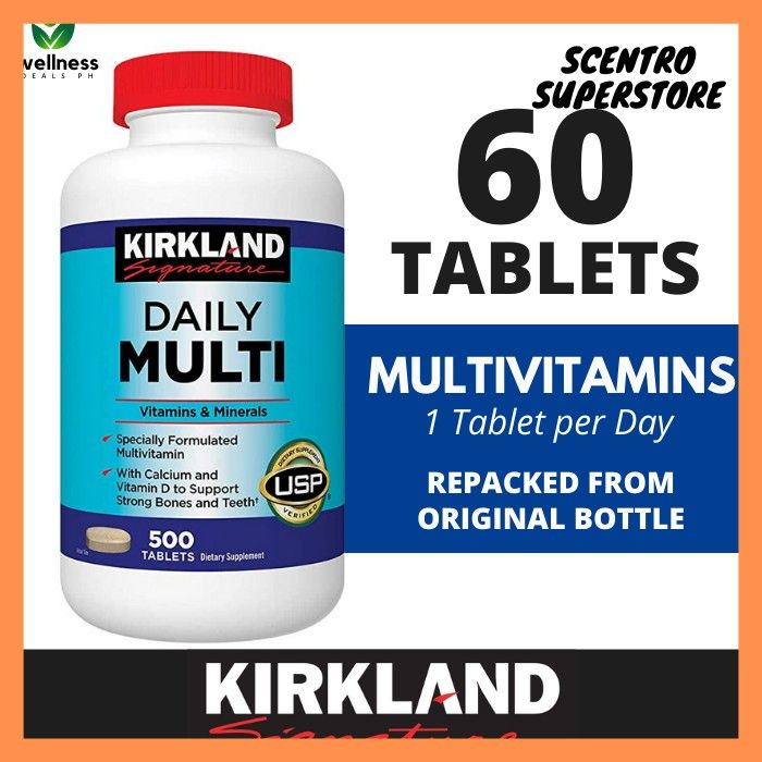 Repacked Kirkland Daily Multivitamins Vitamin and Minerals 60 Tablets Lazada PH